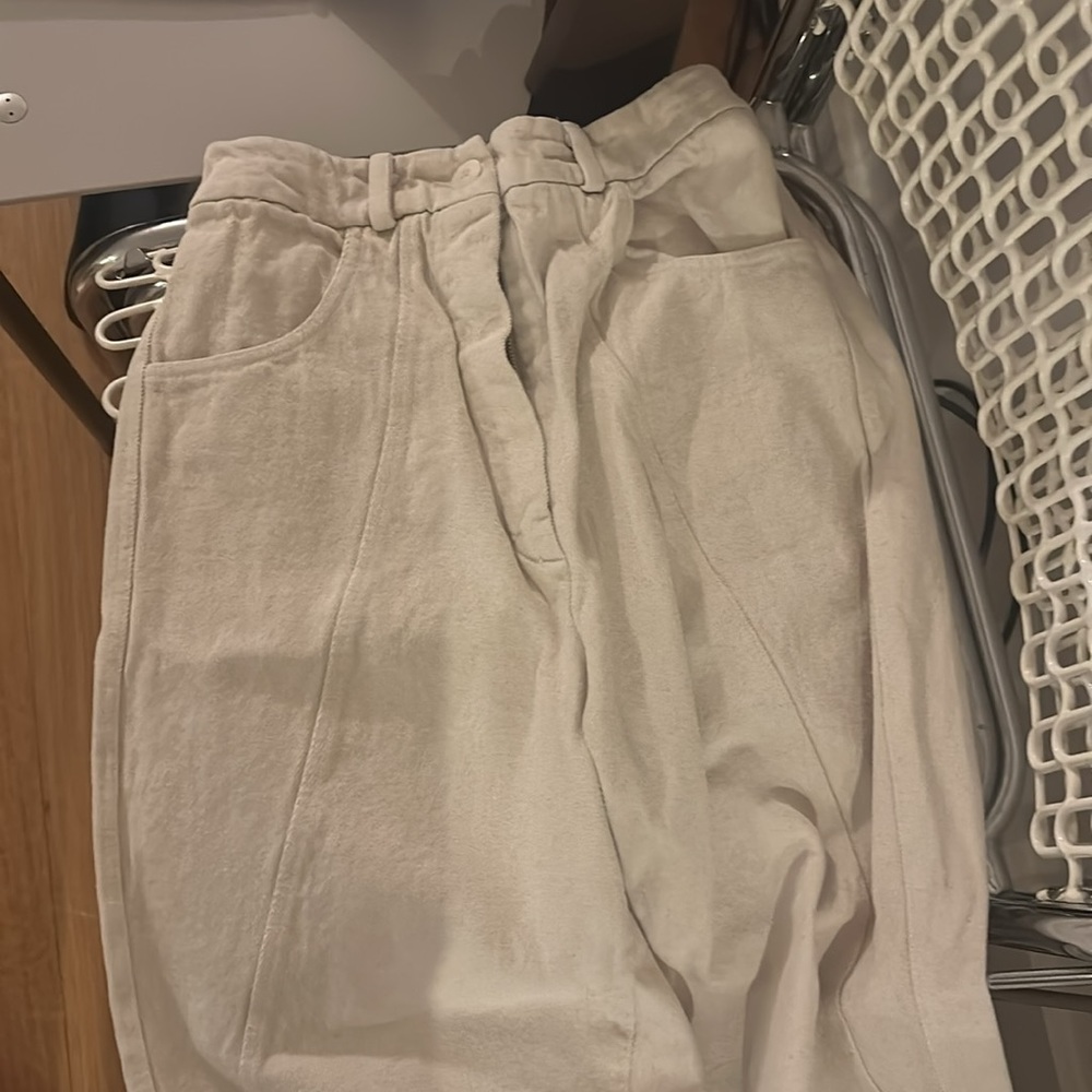 Cordera off white wide leg jeans